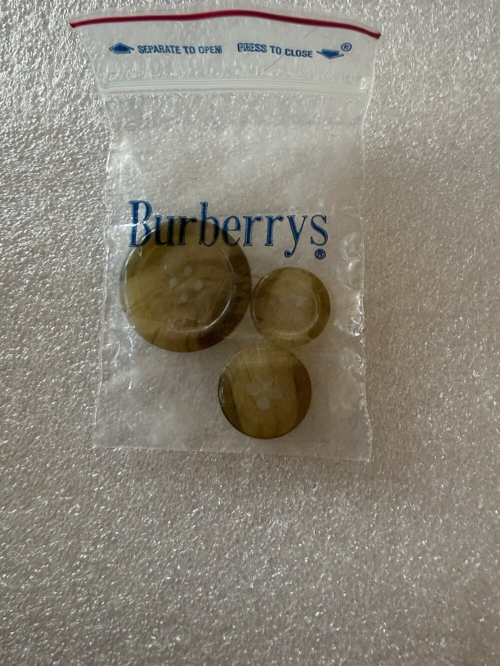 Genuine Vintage Burberrys Replacement Buttons Made in England Set of 3